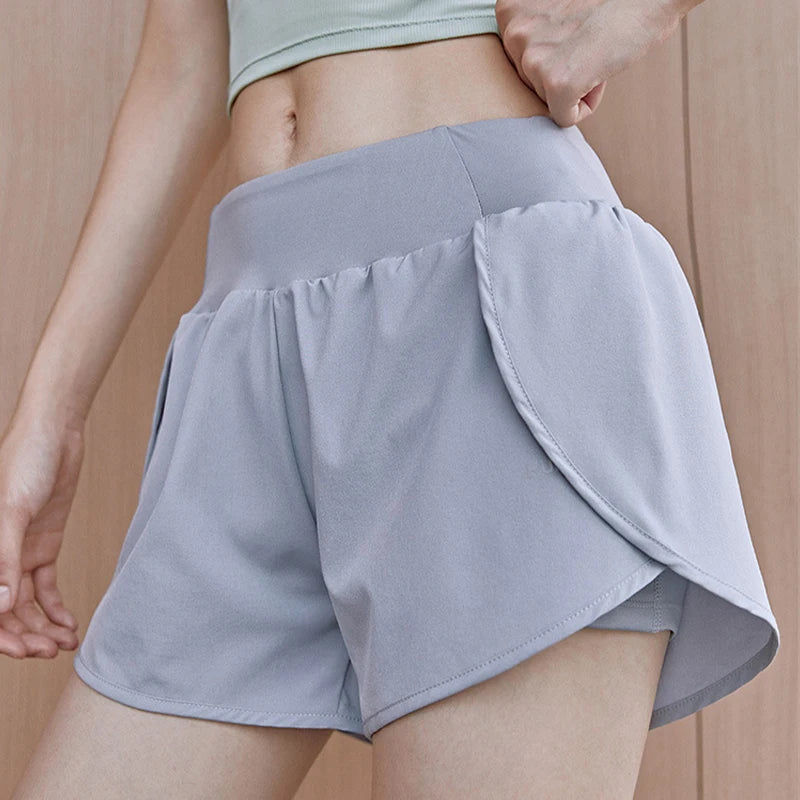 Yoga Shorts for Women Summer Fitness Shorts Biker Workout Running Sports Shorts Quick Drying Sportwear With Pocket Breathable